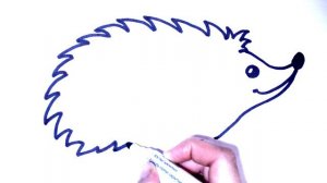 HEDGEHOG Let's draw a hedgehog together. How to draw a hedgehog in a simple and easy way for a chil