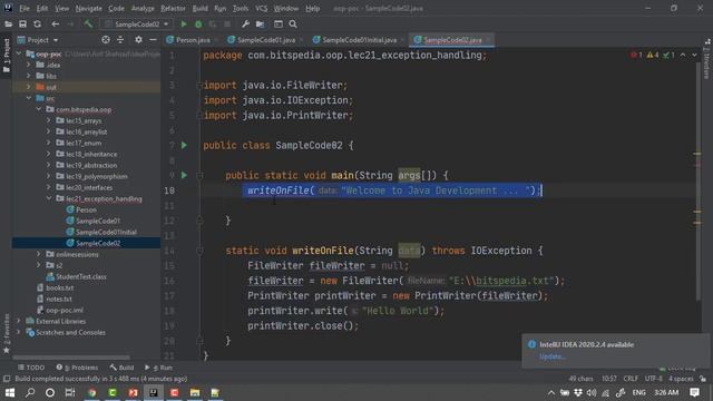 Lec21.3 - What are Checked Exceptions. How to handle and delegate смотреть онлайн