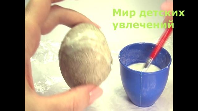 Елочная игрушка. Шарик. Папье-маше. Лучшее видео /  Christmas tree toy. Ball. Papier mache.