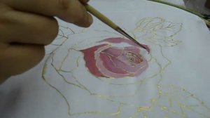 Silk Painting Rose