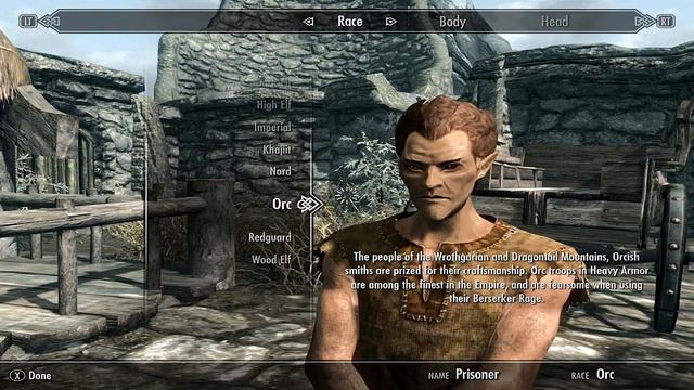 Elder Scrolls V Skyrim: Character Customization Menu смотреть онлайн