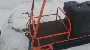 Мототолкач Егерь 500 стандарт на катках, и буксировщик на подпружиненных склизах.