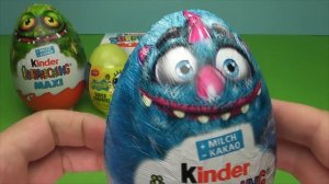 20 Surprise Eggs Kinder Surprise MAXI Mickey Mouse Cars 2 Minnie Mouse Spongebob