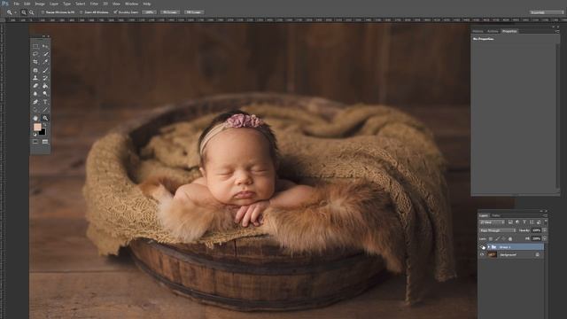 Обработка фотографий новорожденных