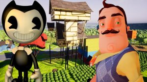 ШОУ ПРИВЕТ СОСЕД!ЧЕРНИЛЬНЫЙ ДЕМОН БЕНДИ ЖИВЁТ У ВАСИЛИЧА!ИГРА HELLO NEIGHBOR 2 MOD KIT ПРОХОЖДЕНИЕ!