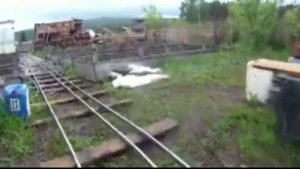 Железная дорога на даче Вид глазами машиниста