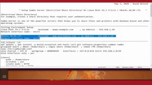 Samba Server (Restricted Share Directory) On Linux Mint 19.3 Tricia / Ubuntu 20.04 LTS