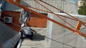 Укладка  и анкеровка  плит перекрытия.