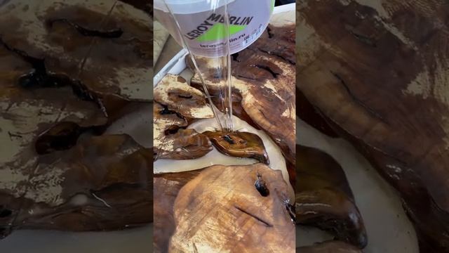 Round epoxy table 85 cm ? Resin pouring ? смотреть онлайн