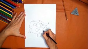 Как нарисовать божью коровку. Онлайн-школа рисования "Малевашки"