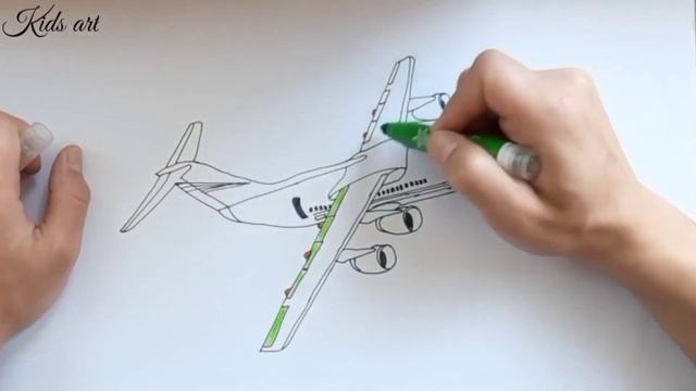 Let's learn to draw a plane |Учимся рисовать самолет |Samalyot rasmini chizishni o`rganamiz смотреть онлайн