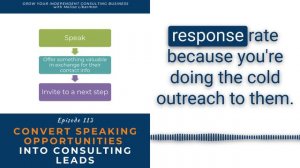 ️Episode 113 – Convert Speaking Opportunities Into Consulting Leads