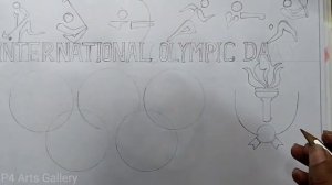 How To Draw a Olympic Flag,Game Icon and Massal Easy  process