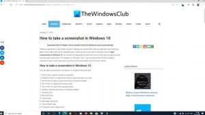 How to take a screenshot in Windows 10