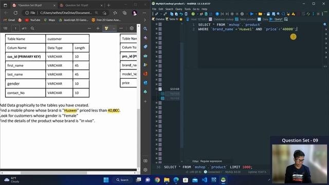 DBMS Question Set 09 | 1st Year | Semester 01 | Java Institute | Nethmina Sandaruwan
