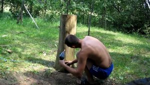 Пчеловодство. Роеловство.Как сделать улей колоду для пчёл.Первобытный улей.  Колода своими руками.