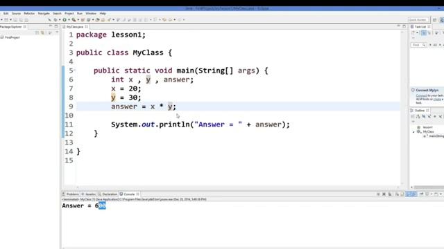 Math's in Java addition and subtraction using arithmetic operator Java tutorial for beginner - 6