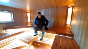 Баня под ключ. парилка из ясеня.