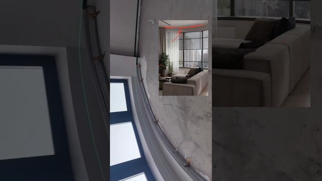 Монтаж натяжного потолка, последний этап ремонта перед установкой мебели. #short смотреть онлайн