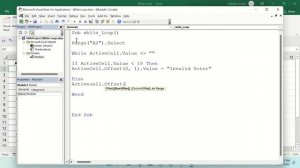 While Loop In Excel VBA