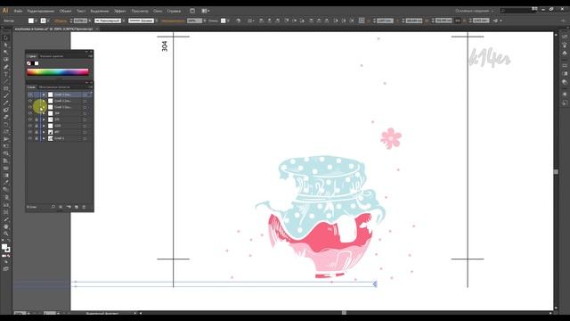 Цветоделение, векторного изображения Adobe Illustrator смотреть онлайн