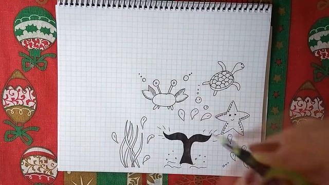 Как нарисовать мини рисунки морской тематики смотреть онлайн