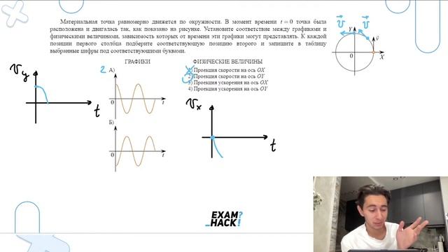 Материальная точка равномерно движется по окружности. В момент времени точка была - №23481 смотреть онлайн