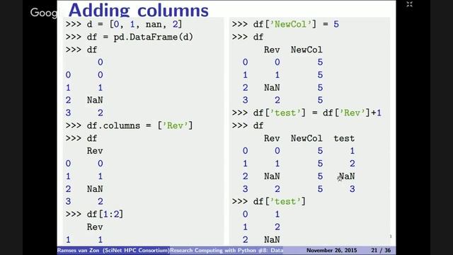 Research Computing with Python lecture 8: Pandas