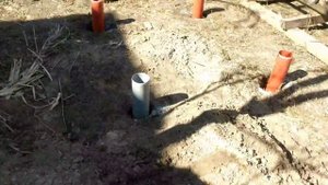 Каркасный сарай, утеплённый. #1/4 Столбчатый фундамент. Frame barn insulated. Pillar foundation.