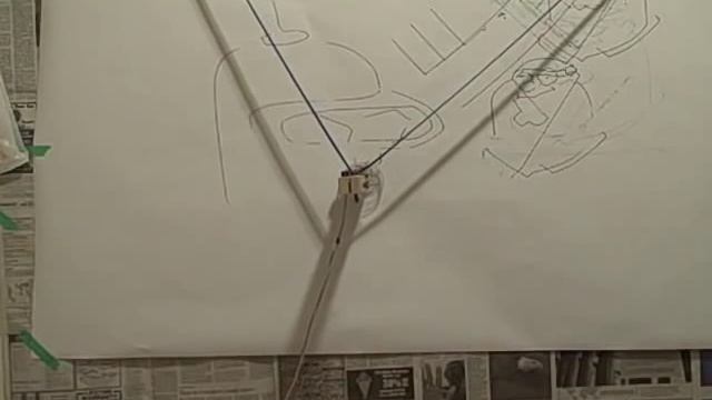 Vertical xy plotter drawing an SVG on my bedroom wall