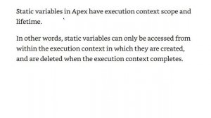 How Static Variables in Apex differ from Java/C++