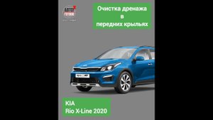 KIA Rio X-Line 2020. Очистка дренажа в передних крыльях