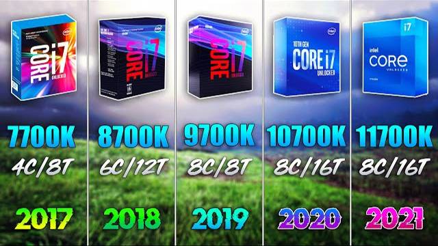 i7 11700K vs i7 10700K vs i7 9700K vs i7 8700K vs i7 7700K - Test in 7 Games смотреть онлайн