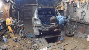Кузовные работы Рихтовка кузова автомобиля Матиз часть третья