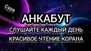 СУРА АНКАБУТ, ПЕРЕД СНОМ, СЛУШАЙТЕ КАЖДЫЙ ДЕНЬ, ОЧЕНЬ КРАСИВОЕ ЧТЕНИЕ КОРАНА