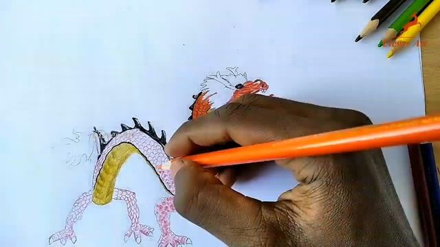Dragon | How to draw a 3d dragon step by step смотреть онлайн