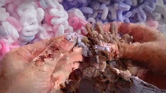 Вяжу из пряжи Puffy fine?|| МИТЕНКИ без крючка и спиц!!! смотреть онлайн