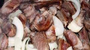 Баранина тушеная в казане