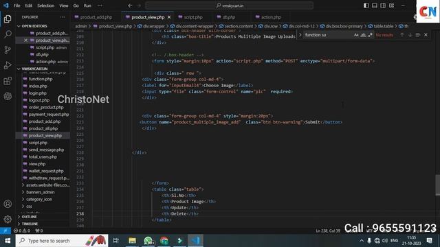 Image upload using PHP | image crude with php | web development course in tamil | Christonet