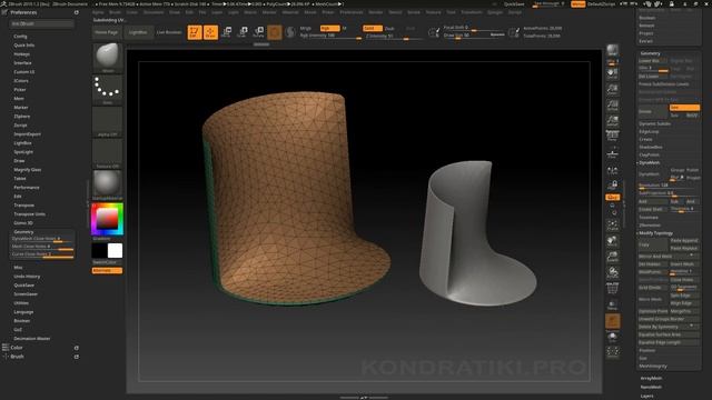 19. Geometry ZBrush. Micro Mesh, Modify Topology | Уроки на русском