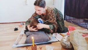 Ладка тела рушником и скалкой в Здравнице