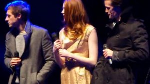 Matt Smith, Karen Gillan and Arthur Darvill from Doctor Who turn on the christmas lights in cardiff