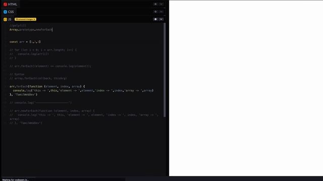 Javascript forEach method & Polyfill | Part 3 | Javascript Interview Question | Tamil | TamilWebDev
