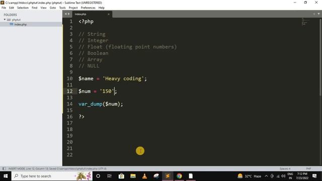 Datatypes in php | datatypes kya h | php tutorial for beginners full - 7 | php tutorial #datatypes