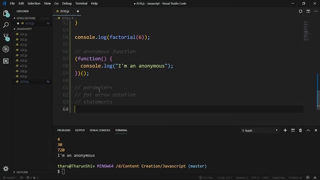JavaScript - ES6 #12 | Functions - Anonymous, Lambda , Constructor, Generator | Tharun Shiv