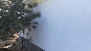 Законченный мокрый фасад. Год спустя. Декоративная штукатурка Набрызг.