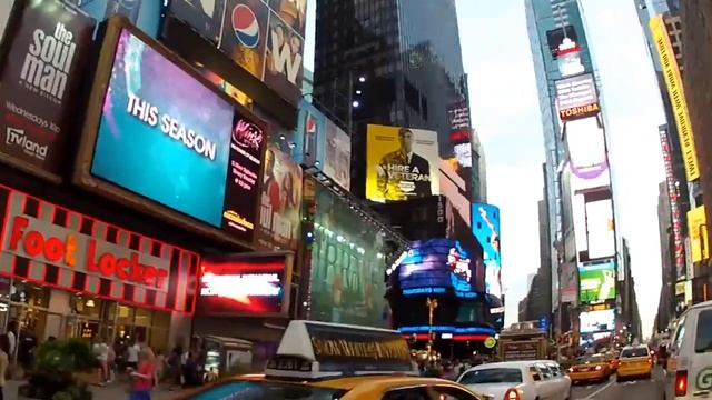 Америка.На Таймс сквер,Нью-Йорк(Times Square,New York,USA) смотреть онлайн