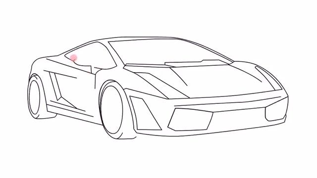 How to draw Lamborghini Gallardo step by step - Как нарисовать Ламборджини Галлардо
