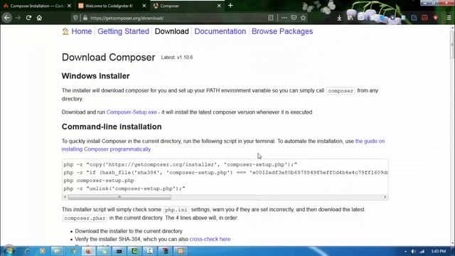 Tutorial Install dan menjalankan Codeigniter 4 secara Manual dan Melalui Composer смотреть онлайн