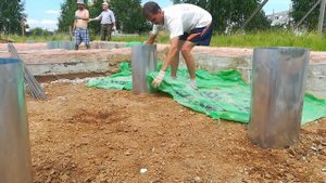 Заливка свай своими руками для 1эт дома из газобетона